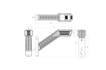 Faro di posizione sinistro a LED SPOT WAŚ 2552L W297.5.1 su braccio lungo