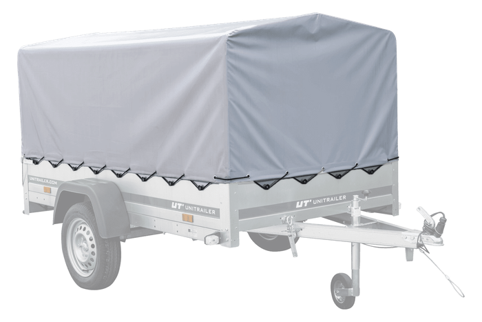 Telo di copertura per telaio H-800 UNITRAILER per rimorchio grigio 230x125cm GARDEN 230 KIPP