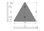 Triangolo riflettente d'emergenza DOBPLAST DPT35, rosso, 148mm