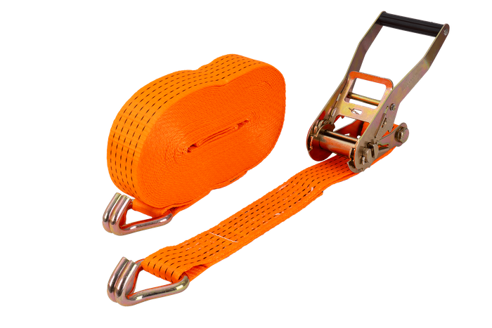 Cinghia di trasporto arancione UNITRAILER da 15 m/50 mm/5 t con tenditore