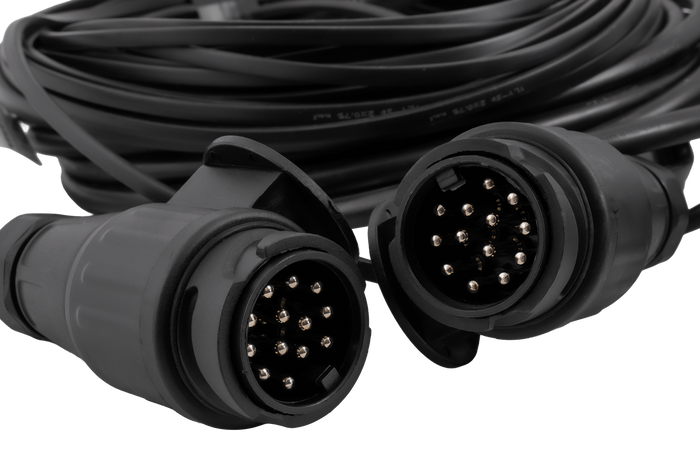 Impianto elettrico MANTES, cablaggio per rimorchio barca, 11,67 m, spina a 13 pin, 2 baionette a 5 pin