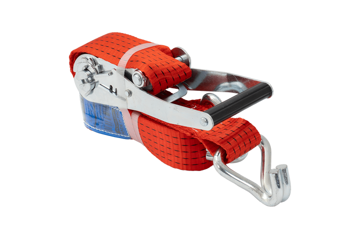 Set di quattro cinghie di trasporto UNITRAILER rosse da 4 m/50 mm/5 t con tenditore
