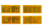 Set catadiottri riflettenti x4 Riflettore per rimorchi - arancione, 90 x 40 mm