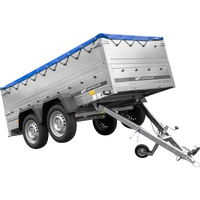 RIMORCHIO LEGGERO BIASSE GARDEN TRAILER 264/2 KIPP CON SOVRASPONDE RUOTINO CENTINA H-0 E TELONE BLU