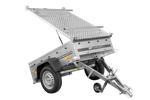 Rimorchio monoasse 150x106 UNITRAILER GARDEN 150 KIPP con copertura in alluminio