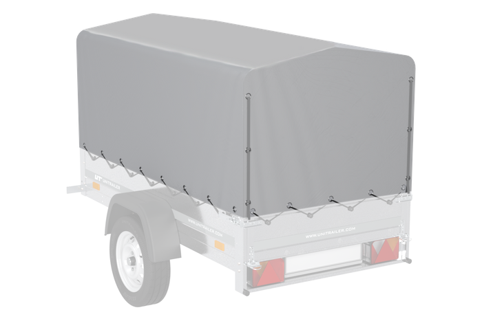 Copertura telaio h-800 UNITTRAILER telone per rimorchio 200x106 cm GARDEN 200 KIPP