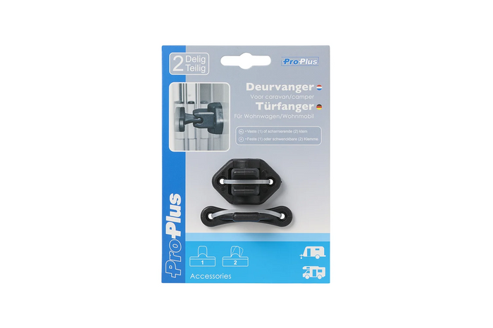 ProPlus 362622PMBK Chiusura per porta di roulotte, maniglia di fissaggio nera