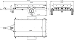 Rimorchio leggero 230x125 UNITRAILER GARDEN 230 KIPP con lati in rete