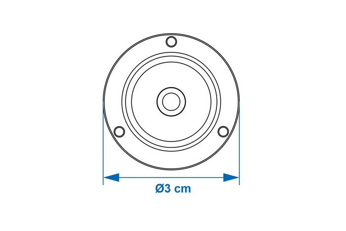 Livella a bolla rotonda ProPlus 341217, diametro 3 cm