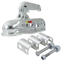 Gancio a sfera STEELPRESS BC-3000.1D-00-00+Z2 per rimorchio da 3000 kg con timone tubolare da 35-50 mm