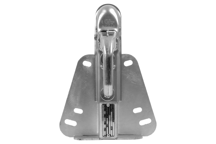 Gancio di traino KNOTT K7.5-H+KZE7.5 per rimorchio da 750 kg con timone a V.