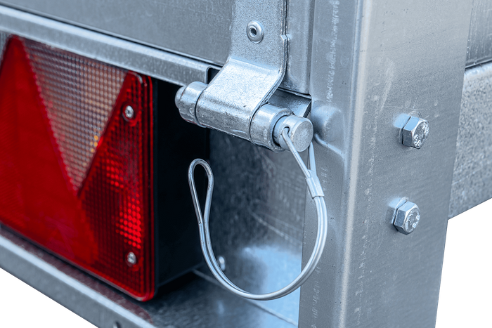 RIMORCHIO DA GIARDINO 264 KIPP CON RUOTA DI APPOGGIO, FIANCHI BIS, TELAIO H-800 E COPERTURA BLU