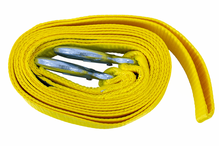 Cavo di traino con ganci UNITRAILER cinghia di traino 4,5 m/50 mm/5 t giallo