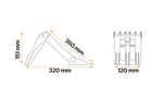 Bloccaruota pieghevole LOKHEN ORIGAMY 36 h: 151 mm / set con maniglia