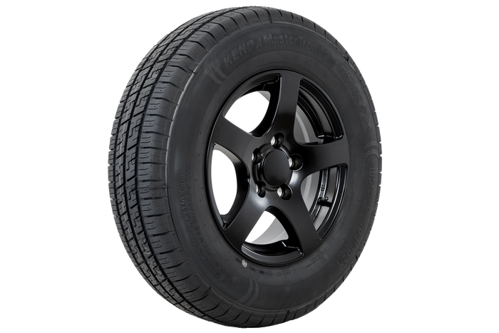 Ruota per rimorchio rinforzata KENDA PNEUMATICI 185/80 R14C 104/102N CERCHIO IN ALLUMINIO STARCO nero 5,5Jx14"H2 5x112 ET:30