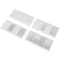 Set: catadiottri riflettenti x4 per rimorchi - bianco, 90 x 40 mm