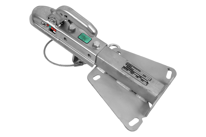 Gancio di traino KNOTT KQ14-A+KZE7.5 per rimorchio da 1400 kg con timone a V.