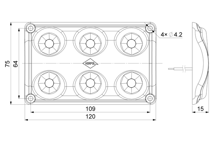 Lampada interna per auto a LED HORPOL LWD2154 da 990 lm