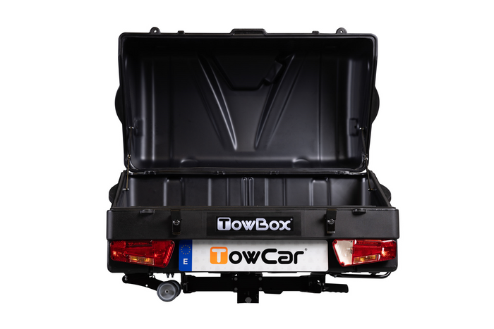 Towbox V1 Black Edition - box portabagagli da montare sul gancio di traino