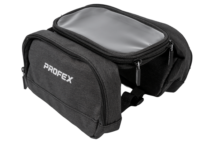 Borsa da telaio per bicicletta PROFEX 93015 con 2 tasche e custodia per cellulare