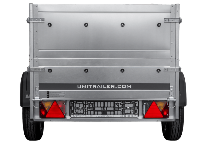 Rimorchio da giardino 200 KIPP con ruota di appoggio e sponde BIS