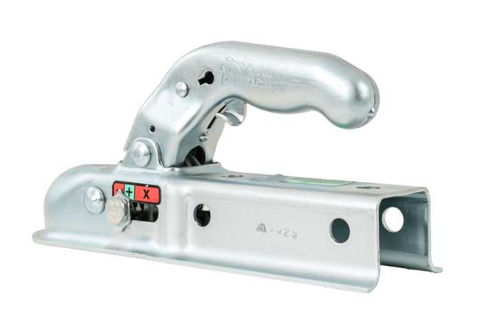 Gancio a sfera KNOTT K7.5-G per rimorchio da 750 kg con barra di traino quadrata da 45 mm