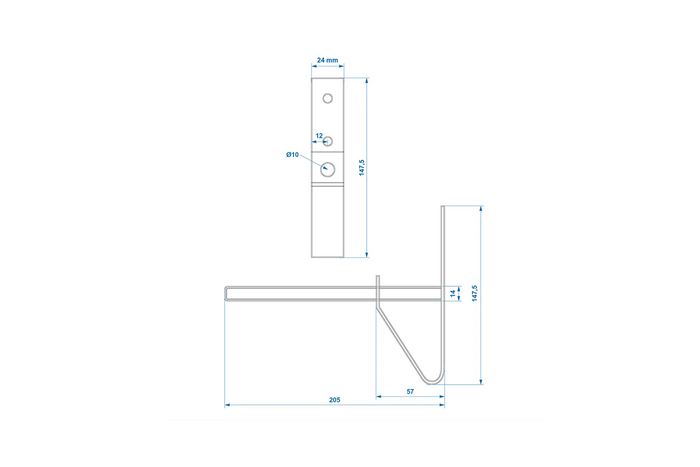 Set di due supporti per ruote ProPlus 390050 da parete