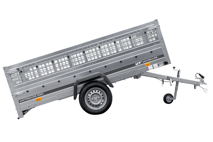 Rimorchio monoasse Garden Trailer 264 KIPP (NEW) con ruotino di appoggio e sovrasponde in rete