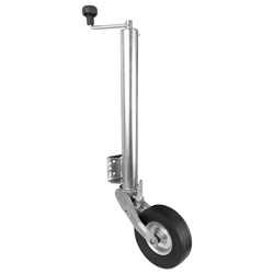Ruota di supporto automatica WINTERHOFF VK 60-BLH-255 SB con maniglia, portata 500 kg, altezza 60 mm, lunghezza 670-905 mm.