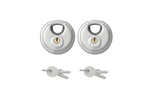 Set di due lucchetti rotondi ProPlus 341319S, con disco, 70 mm
