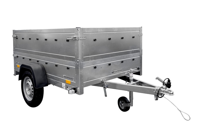 UNITRAILER GARDEN TRAILER 230 KIPP RIMORCHIO LEGGERO 230x125 CON SOVRASPONDE E RUOTINO 
