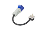 Adattatore con spina CEE e presa UK ProPlus 373522DE, cavo da 40 cm, 16 A, 230 V. 