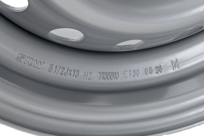 Cerchio in acciaio per rimorchio UNITRAILER 5.5Jx13"H2 5x112 ET:30