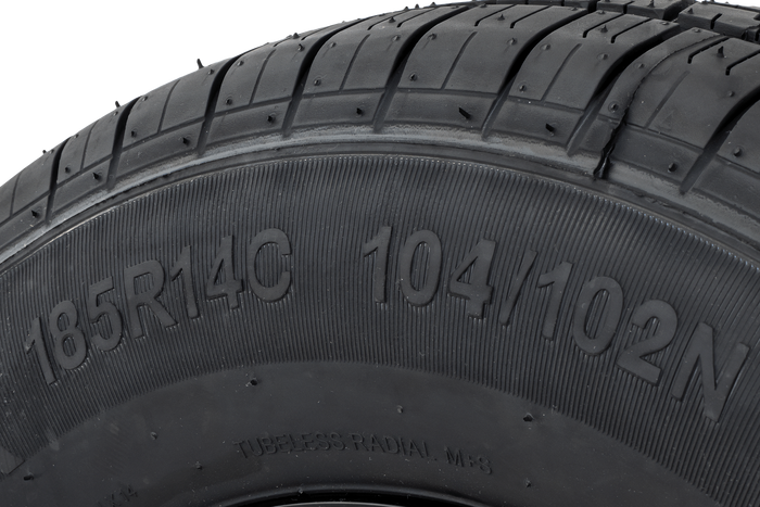 Ruota per rimorchio rinforzata KENDA PNEUMATICI 185/80 R14C 104/102N CERCHIO IN ALLUMINIO STARCO nero 5,5Jx14"H2 5x112 ET:30