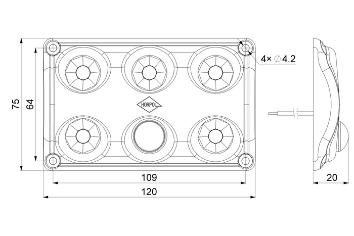 Lampada interna per auto a LED HORPOL LWD2156 da 900 lm con sensore di movimento