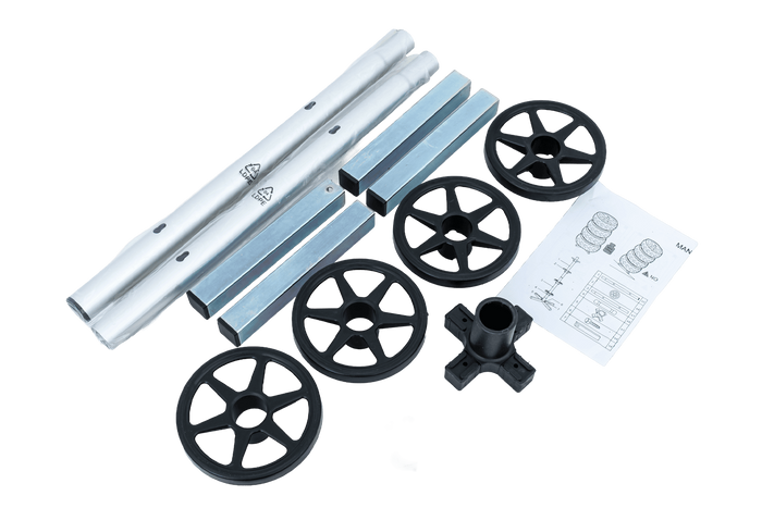 Supporto per ruote auto UNITRAILER, gancio per 4 ruote/cerchi 100 kg