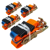 Set di quattro cinghie di trasporto a 3 punti con tenditore per carro attrezzi UNITRAILER 3m/50mm/4t