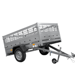Rimorchio monoasse 200x125 UNITRAILER GARDEN 201 KIPP con sponde in rete