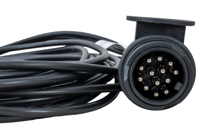 Impianto elettrico MANTES, cablaggio per carro attrezzi, 5 m, spina a 13 poli, 2 baionette a 5 poli