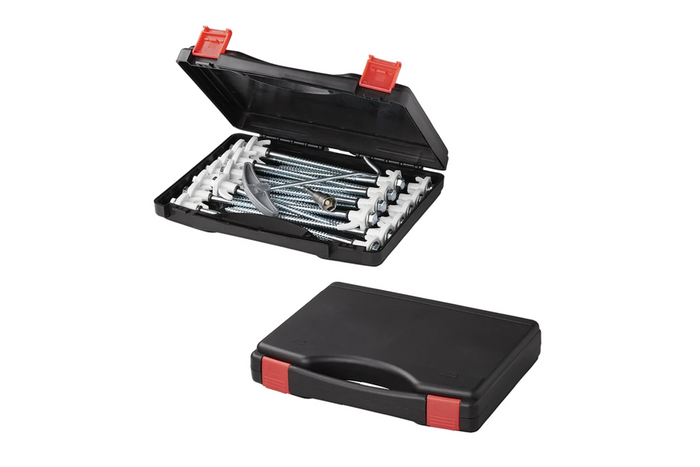 Set di picchetti a vite per tenda ProPlus 365014, picchetti in metallo con gancio 20x20 cm