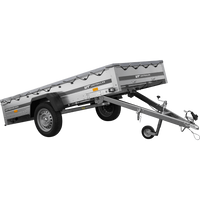 RIMORCHIO DA GIARDINO 264 KIPP CON RUOTA DI SUPPORTO, TELAIO H-0 E Telone GRIGIO