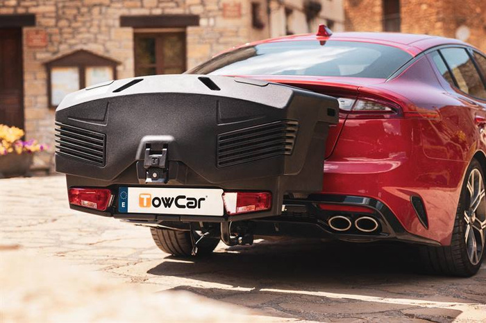 Towbox EVO classic gray - box portabagagli da montare sul gancio di traino
