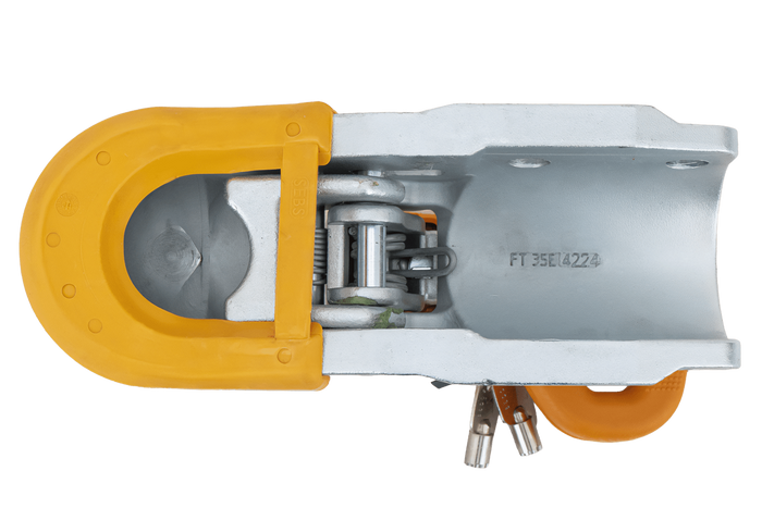 Gancio a sfera STEELPRESS BC-3500E-00-02+SD per rimorchio da 3500 kg con barra di traino in ghisa da 60,5 mm