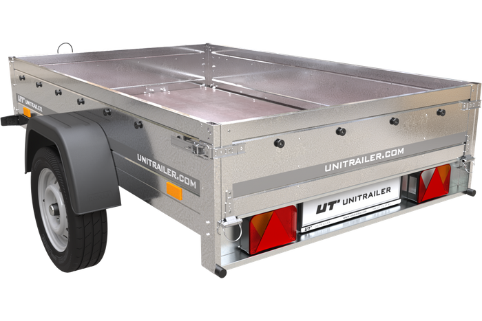 Rimorchio leggero senza freni 200x125 cm Unitrailer Garden Trailer 201 kipp