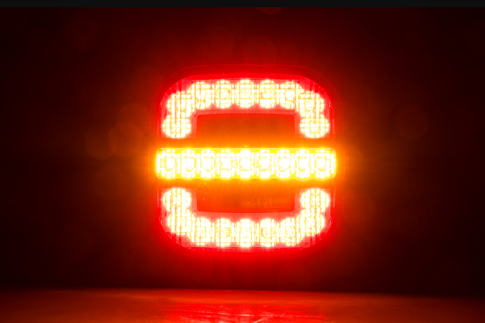 Fanale posteriore a LED HORPOL ROCA LZD 2803, 3 funzioni, universale con supporto