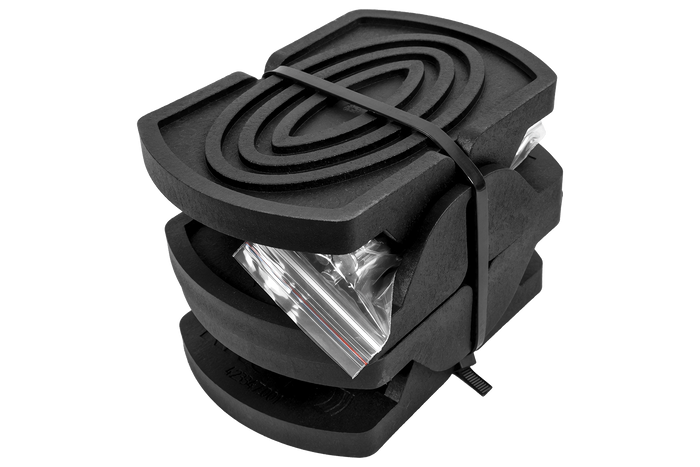 Set di quattro cuscinetti stabilizzatori per rimorchio KNOTT, dimensioni 18x14x4,5 cm.