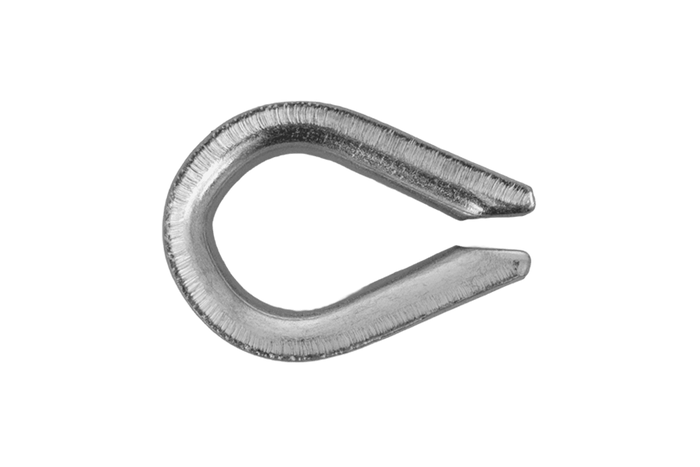 DROMET KU.4 redancia per corda, zigrinata in acciaio, 4 mm