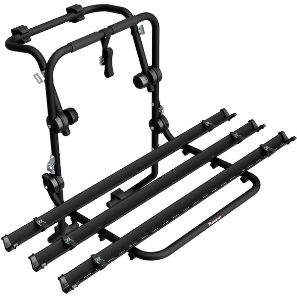 Padova 3 steel - portabici da portellone posteriore per 3 bici (nero)