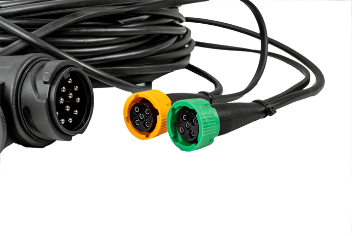 Set luci: luci posteriori FRISTOM FT-088 + luci di posizione laterali ASPÖCK FLEXIPOINT I + cablaggio MANTES 7m 13 PIN