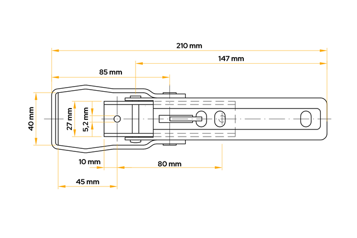 Gancio laterale per rimorchio WINTERHOFF BV 20-1